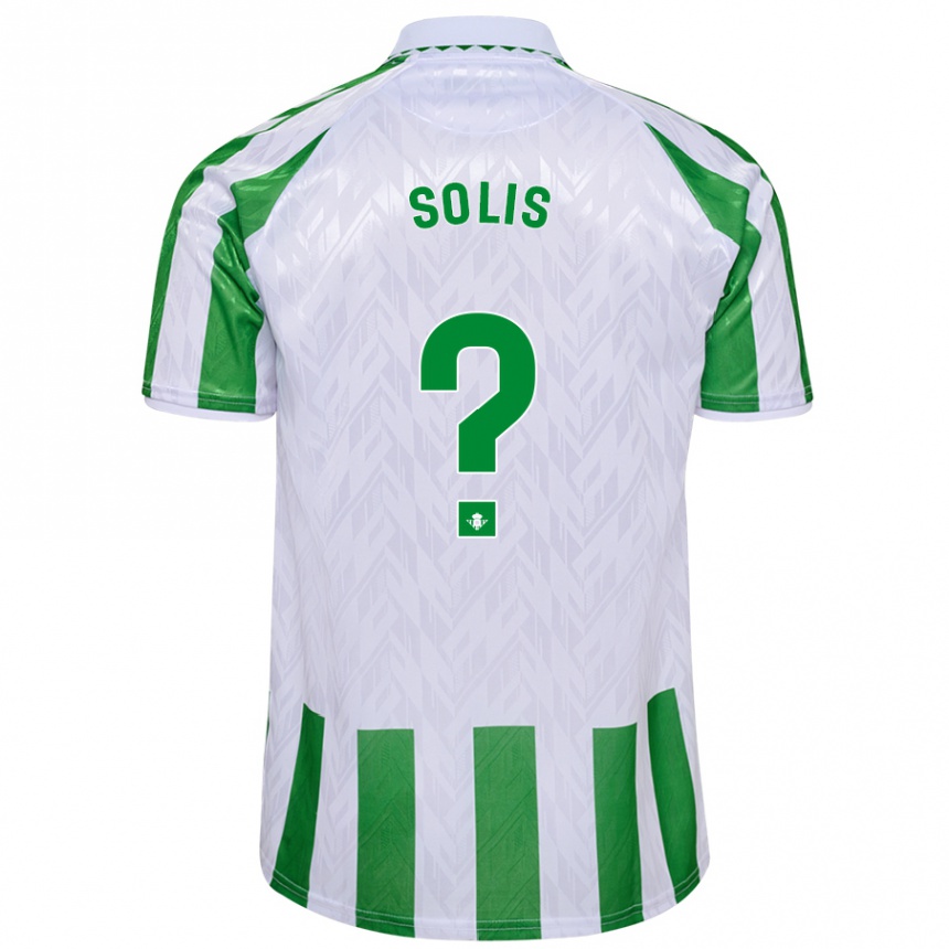 Kids Football Marcos Solís #0 Green White Stripes Home Jersey 2024/25 T-Shirt Australia