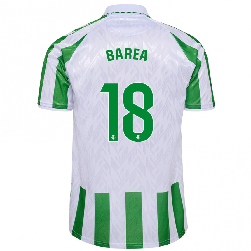 Kids Football Ismael Barea #18 Green White Stripes Home Jersey 2024/25 T-Shirt Australia