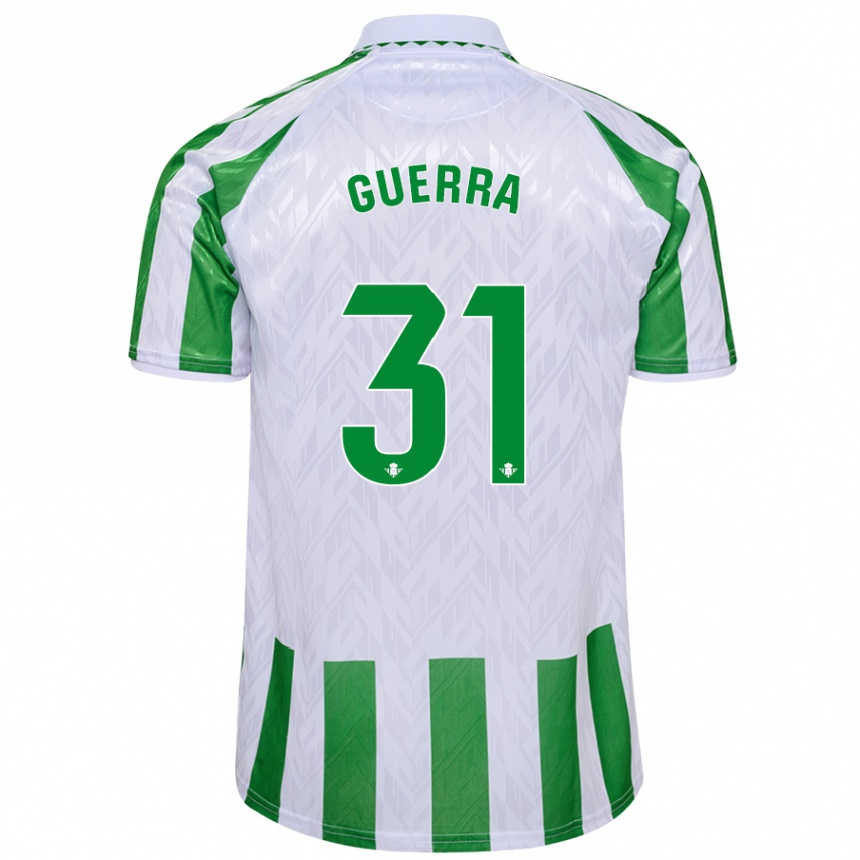 Kids Football Ana Guerra Morcillo #31 Green White Stripes Home Jersey 2024/25 T-Shirt Australia