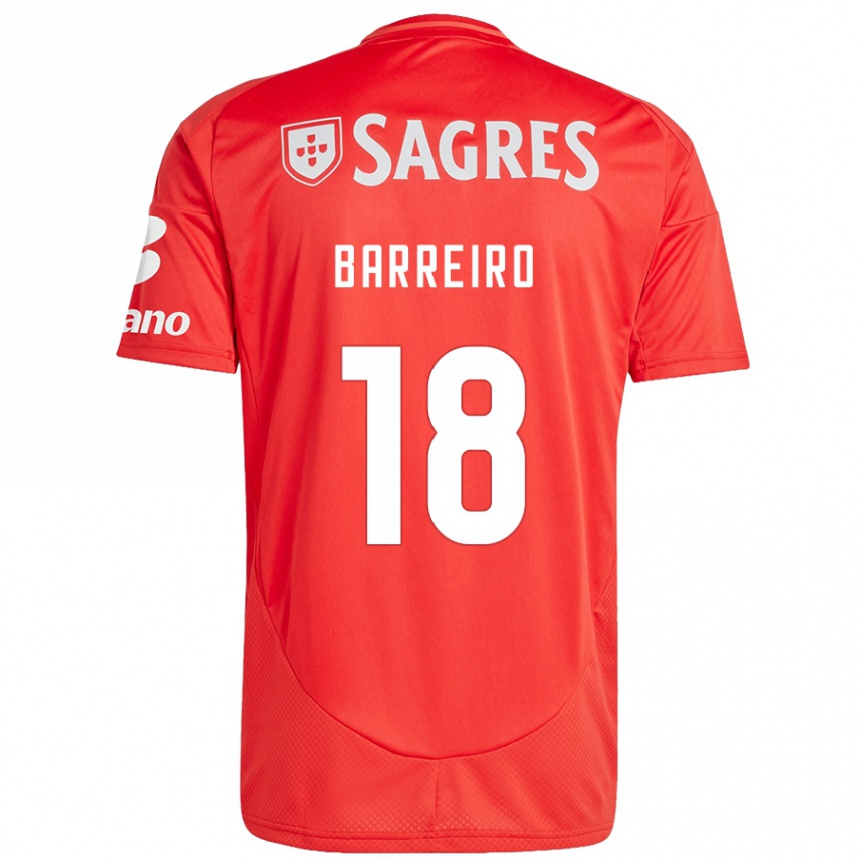 Kids Football Leandro Barreiro #18 Red White Home Jersey 2024/25 T-Shirt Australia