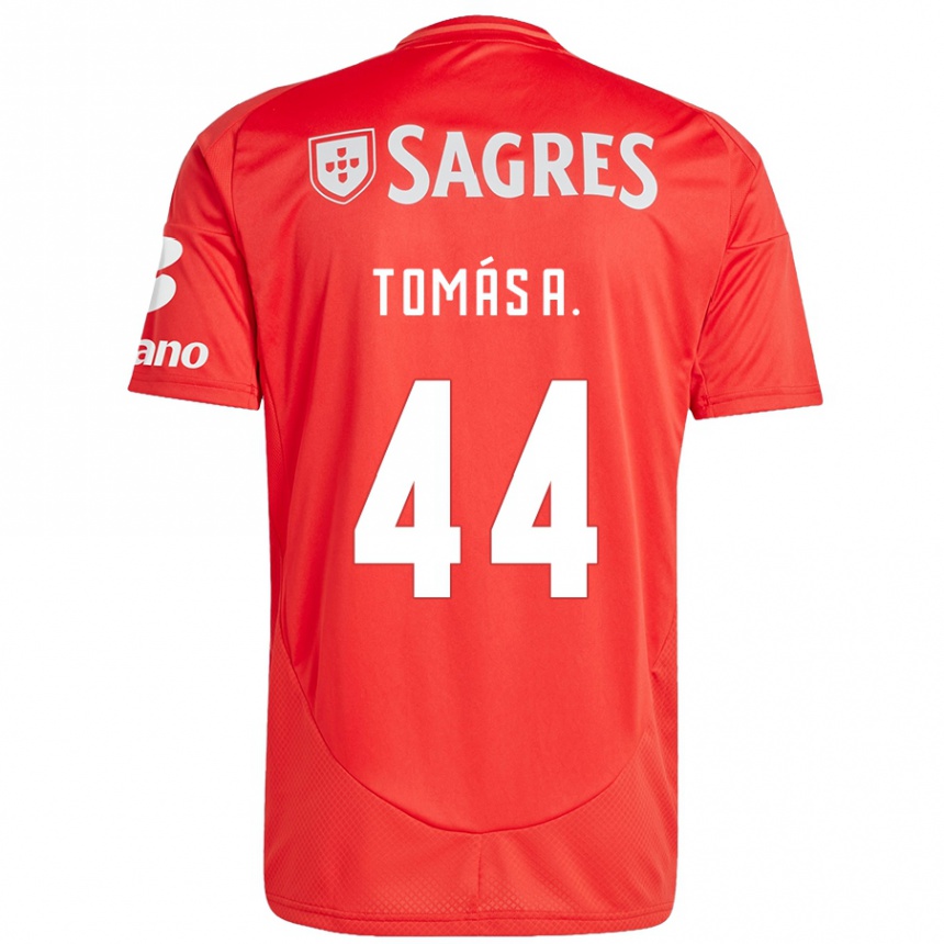 Kids Football Tomás Araújo #44 Red White Home Jersey 2024/25 T-Shirt Australia