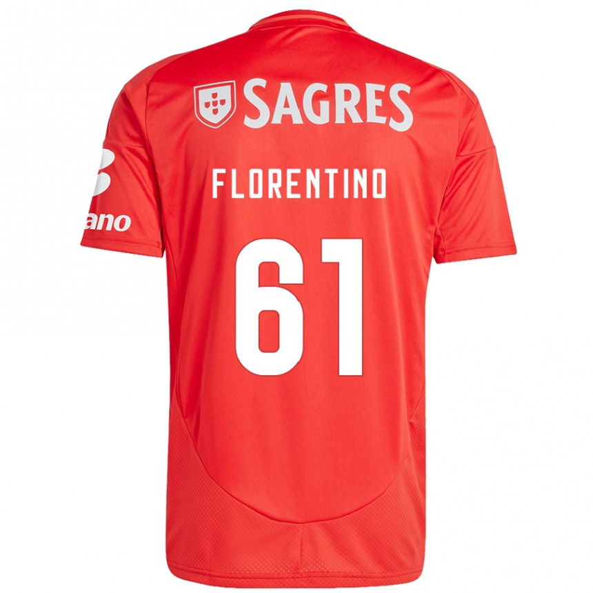 Kids Football Florentino #61 Red White Home Jersey 2024/25 T-Shirt Australia