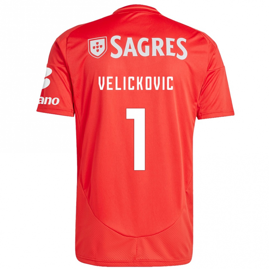 Kids Football Luka Velickovic #1 Red White Home Jersey 2024/25 T-Shirt Australia