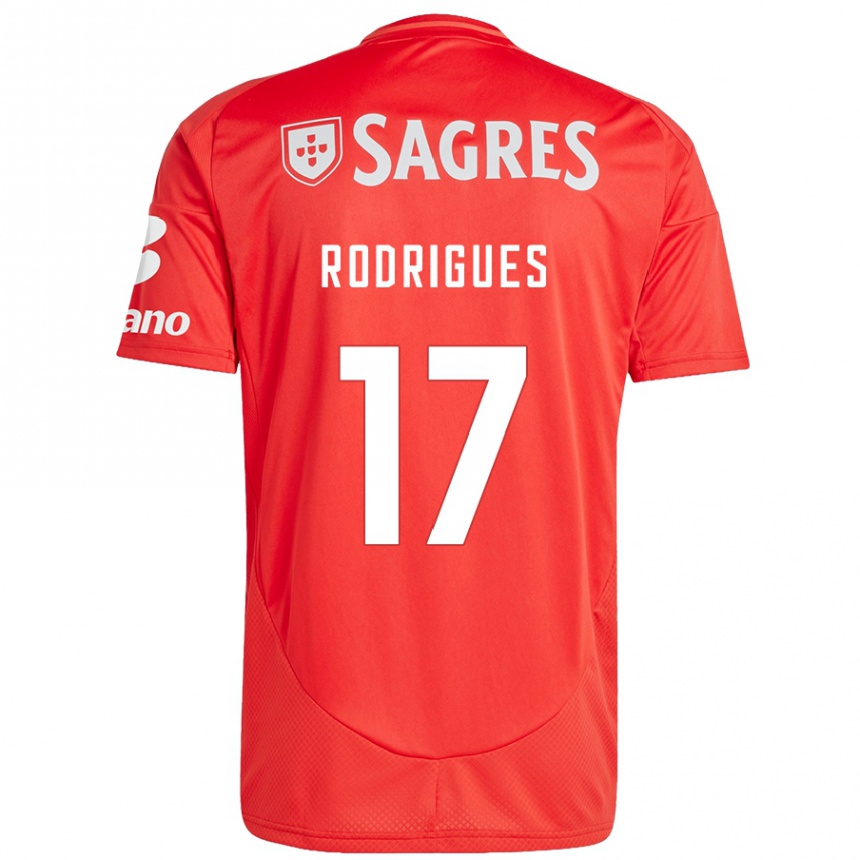 Kids Football Tiago Rodrigues #17 Red White Home Jersey 2024/25 T-Shirt Australia