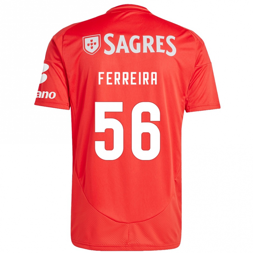 Kids Football Martim Ferreira #56 Red White Home Jersey 2024/25 T-Shirt Australia