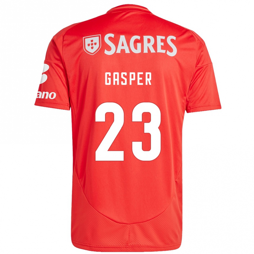 Kids Football Anna Gasper #23 Red White Home Jersey 2024/25 T-Shirt Australia