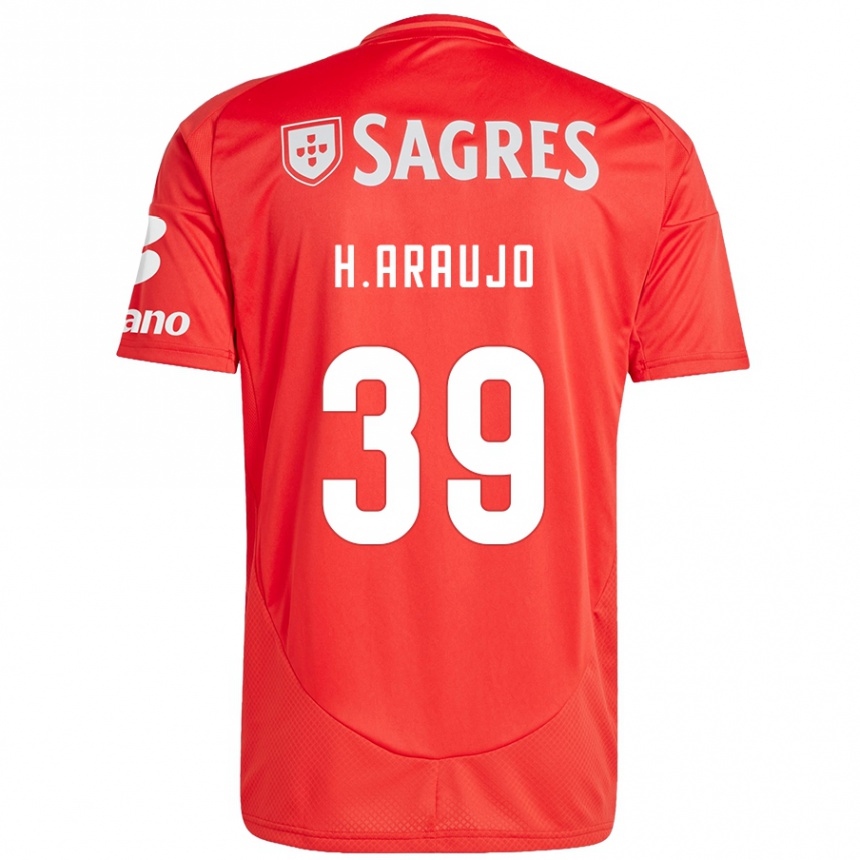 Kids Football Henrique Araujo #39 Red White Home Jersey 2024/25 T-Shirt Australia