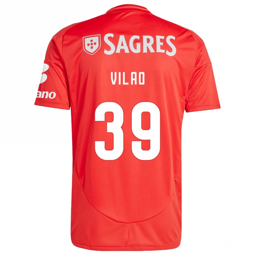 Kids Football Carolina Vilao #39 Red White Home Jersey 2024/25 T-Shirt Australia