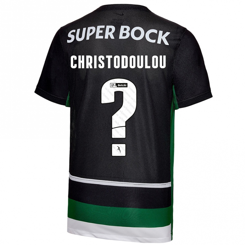 Kids Football Argyris Christodoulou #0 Black White Green Home Jersey 2024/25 T-Shirt Australia