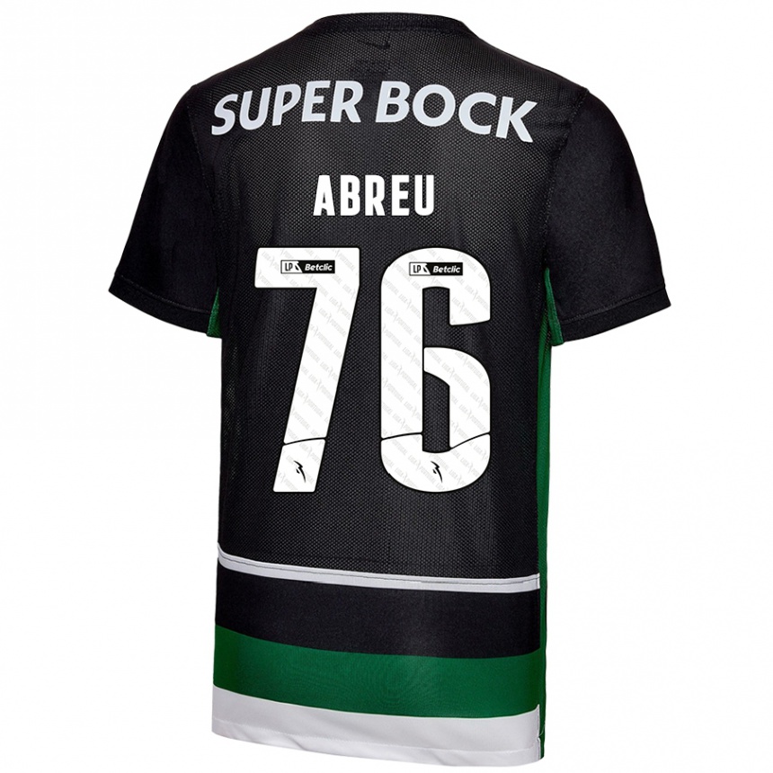 Kids Football Diogo Abreu #76 Black White Green Home Jersey 2024/25 T-Shirt Australia