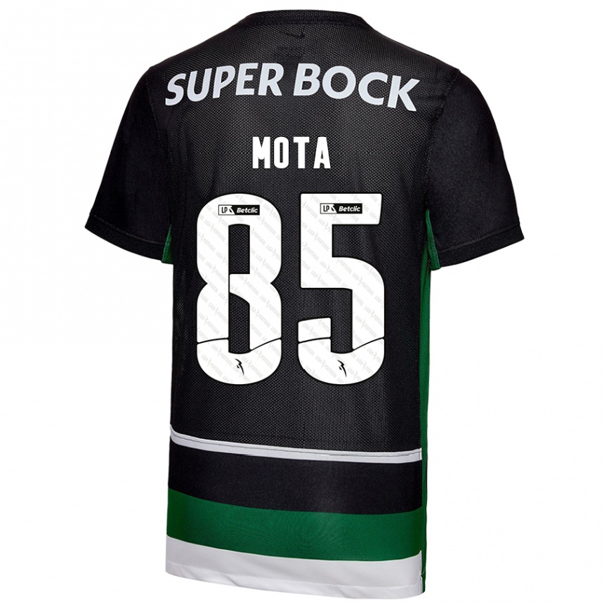 Kids Football Rafael Mota #85 Black White Green Home Jersey 2024/25 T-Shirt Australia