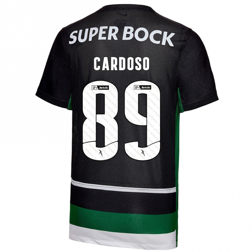 Kids Football Nilton Cardoso #89 Black White Green Home Jersey 2024/25 T-Shirt Australia