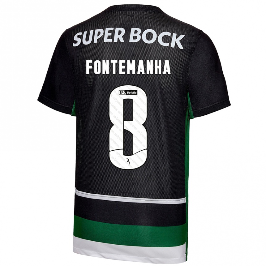 Kids Football Rita Fontemanha #8 Black White Green Home Jersey 2024/25 T-Shirt Australia