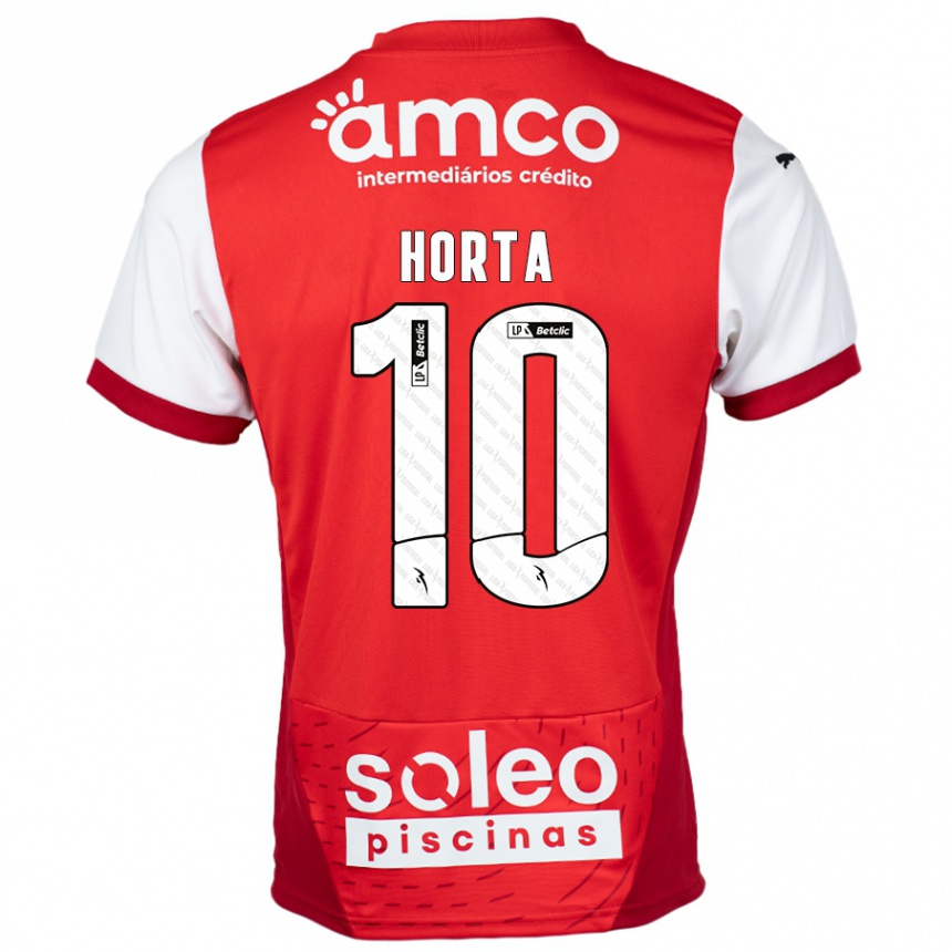 Kids Football André Horta #10 Red White Home Jersey 2024/25 T-Shirt Australia