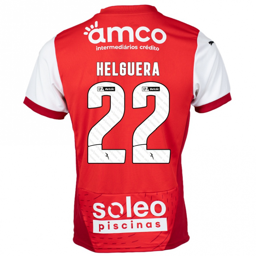 Kids Football Thiago Helguera #22 Red White Home Jersey 2024/25 T-Shirt Australia