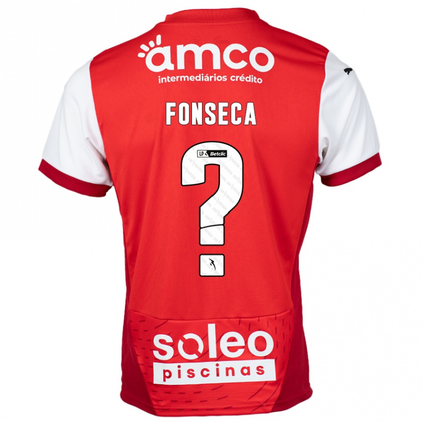 Kids Football Diogo Fonseca #0 Red White Home Jersey 2024/25 T-Shirt Australia