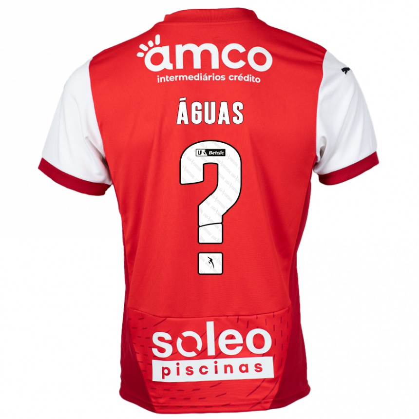 Kids Football Diogo Águas #0 Red White Home Jersey 2024/25 T-Shirt Australia