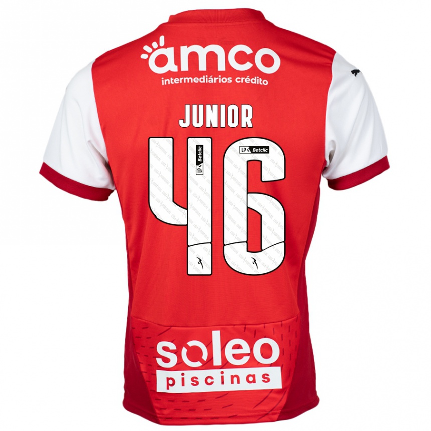 Kids Football Mário Junior #46 Red White Home Jersey 2024/25 T-Shirt Australia