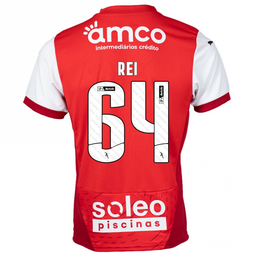 Kids Football Ricardo Rei #64 Red White Home Jersey 2024/25 T-Shirt Australia