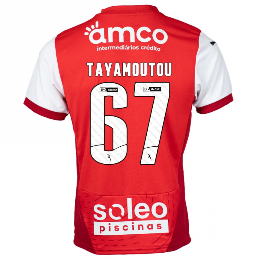 Kids Football Enzo Tayamoutou #67 Red White Home Jersey 2024/25 T-Shirt Australia