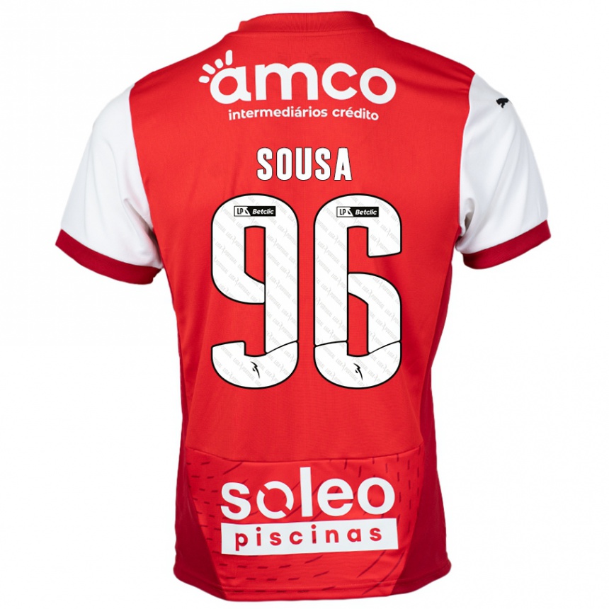 Kids Football Afonso Sousa #96 Red White Home Jersey 2024/25 T-Shirt Australia