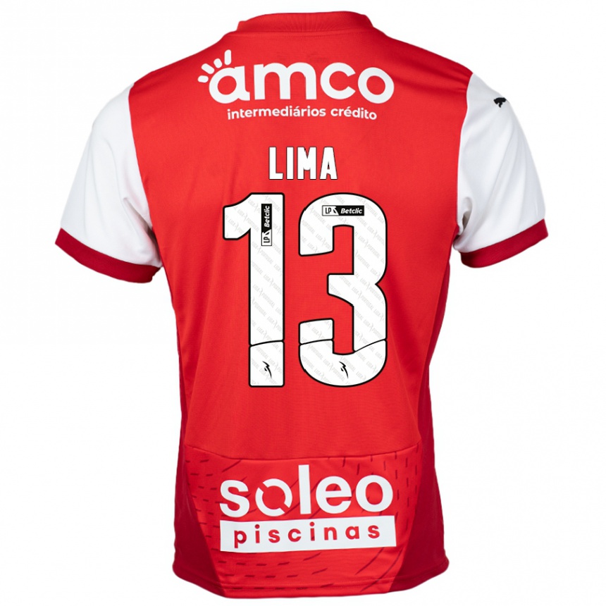 Kids Football Aline Lima #13 Red White Home Jersey 2024/25 T-Shirt Australia