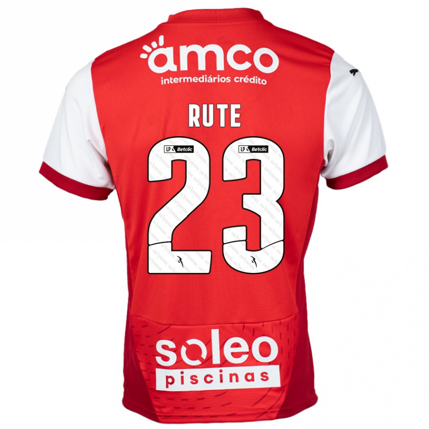 Kids Football Ana Rute #23 Red White Home Jersey 2024/25 T-Shirt Australia