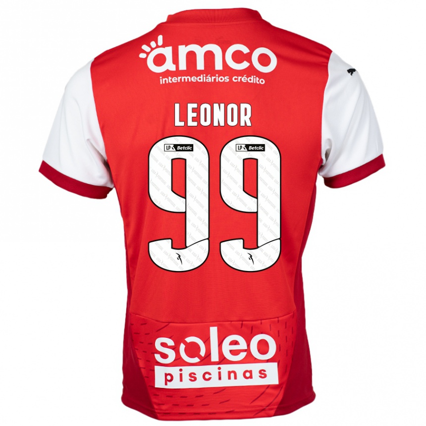 Kids Football Maria Leonor #99 Red White Home Jersey 2024/25 T-Shirt Australia