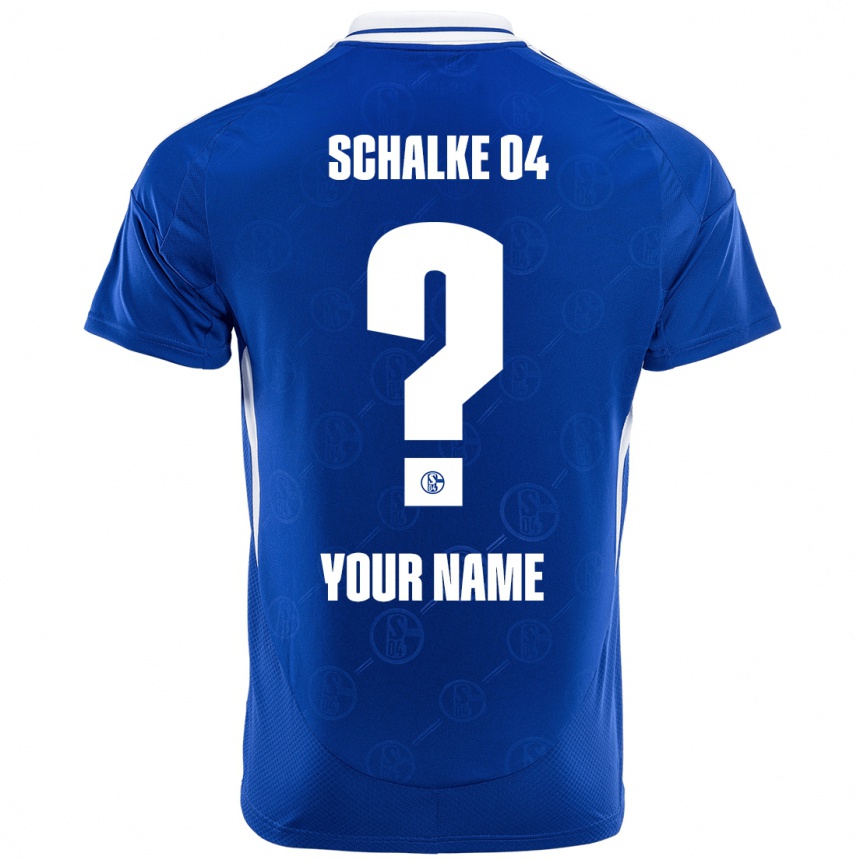 Kids Football Your Name #0 Royal Blue Home Jersey 2024/25 T-Shirt Australia