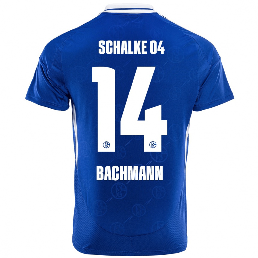 Kids Football Janik Bachmann #14 Royal Blue Home Jersey 2024/25 T-Shirt Australia