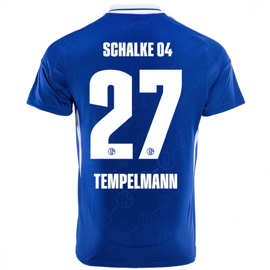 Kids Football Lino Tempelmann #27 Royal Blue Home Jersey 2024/25 T-Shirt Australia