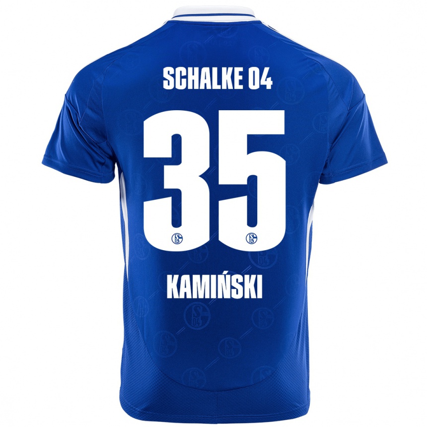 Kids Football Marcin Kaminski #35 Royal Blue Home Jersey 2024/25 T-Shirt Australia