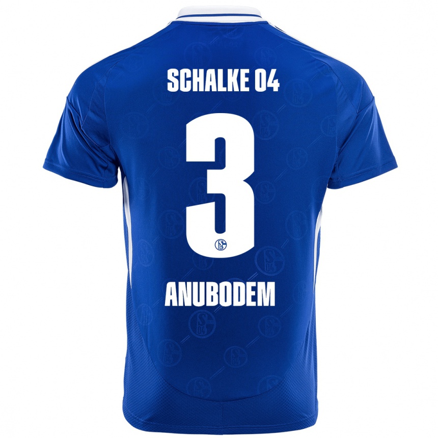 Kids Football Ngufor Anubodem #3 Royal Blue Home Jersey 2024/25 T-Shirt Australia