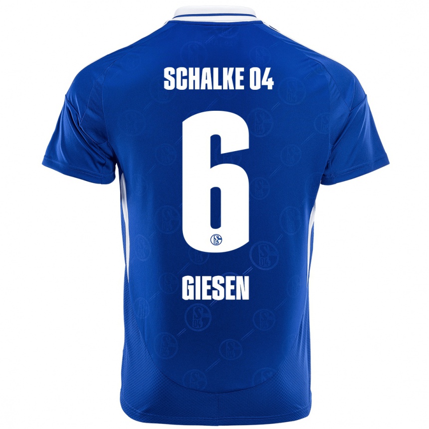 Kids Football Tim Giesen #6 Royal Blue Home Jersey 2024/25 T-Shirt Australia