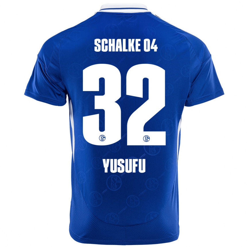 Kids Football Faaris Yusufu #32 Royal Blue Home Jersey 2024/25 T-Shirt Australia