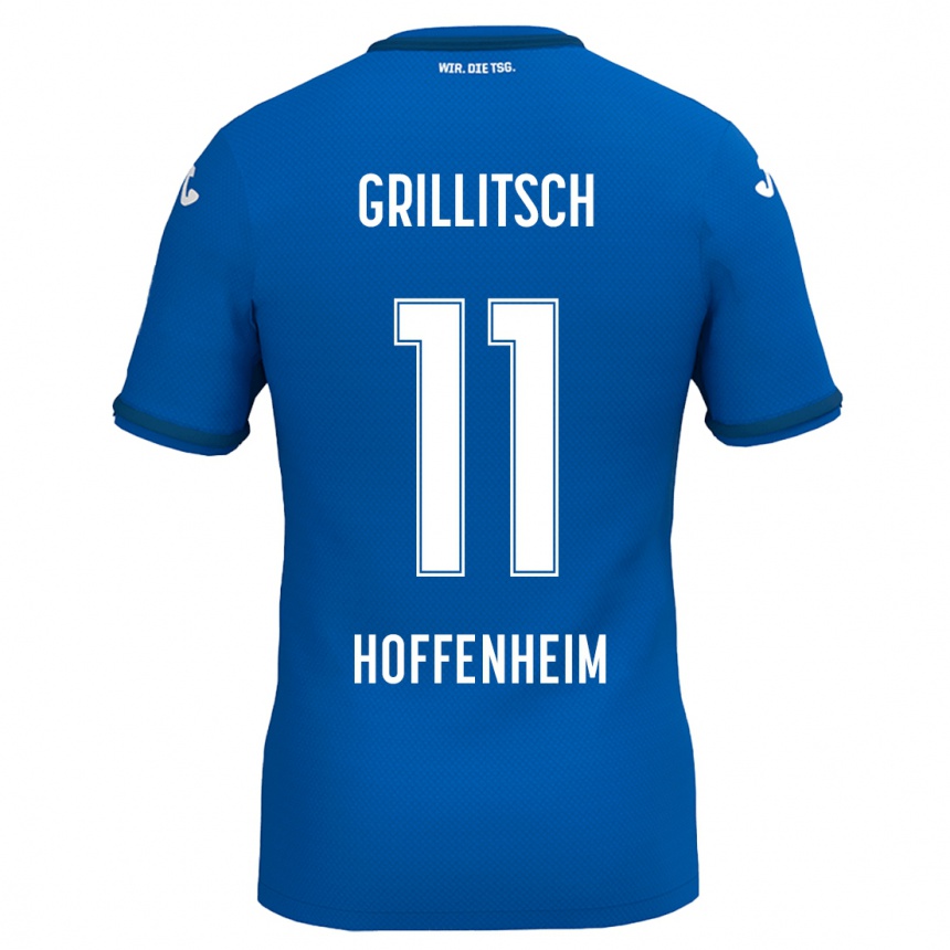 Kids Football Florian Grillitsch #11 Royal Blue Home Jersey 2024/25 T-Shirt Australia