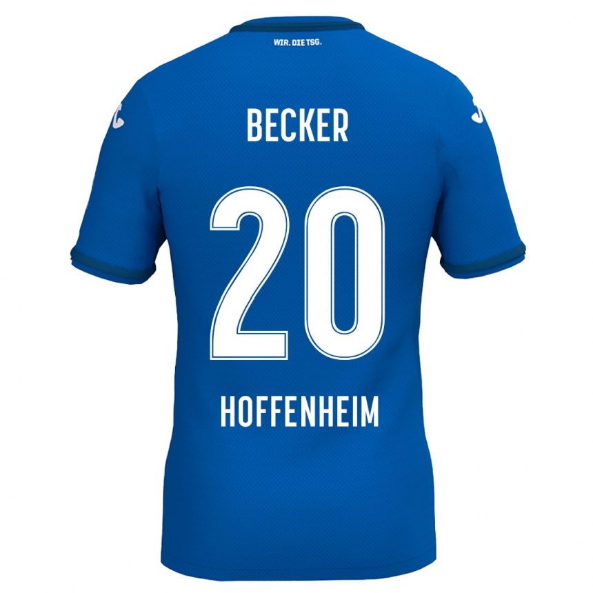 Kids Football Finn Ole Becker #20 Royal Blue Home Jersey 2024/25 T-Shirt Australia