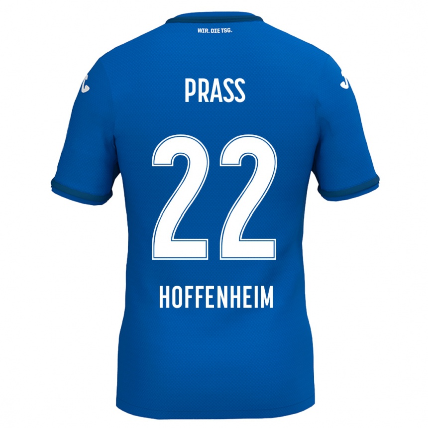 Kids Football Alexander Prass #22 Royal Blue Home Jersey 2024/25 T-Shirt Australia