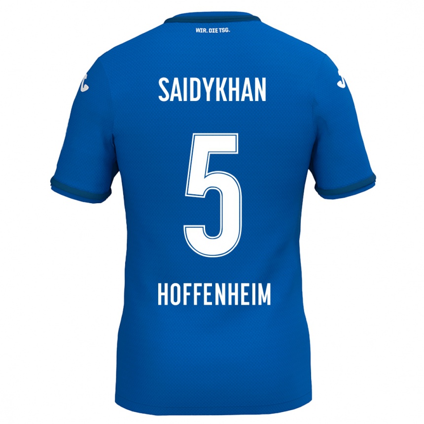 Kids Football Ibrahim Saidykhan #5 Royal Blue Home Jersey 2024/25 T-Shirt Australia