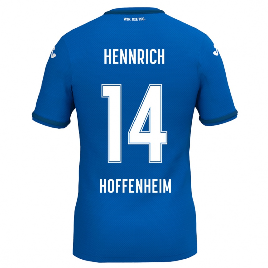 Kids Football Paul Hennrich #14 Royal Blue Home Jersey 2024/25 T-Shirt Australia