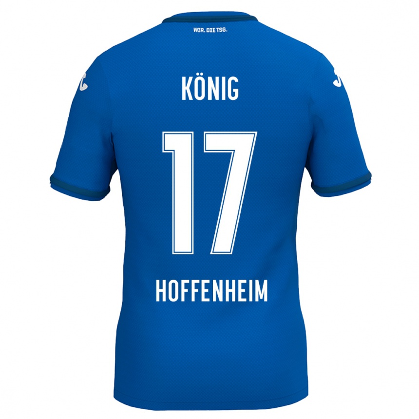 Kids Football Noah König #17 Royal Blue Home Jersey 2024/25 T-Shirt Australia