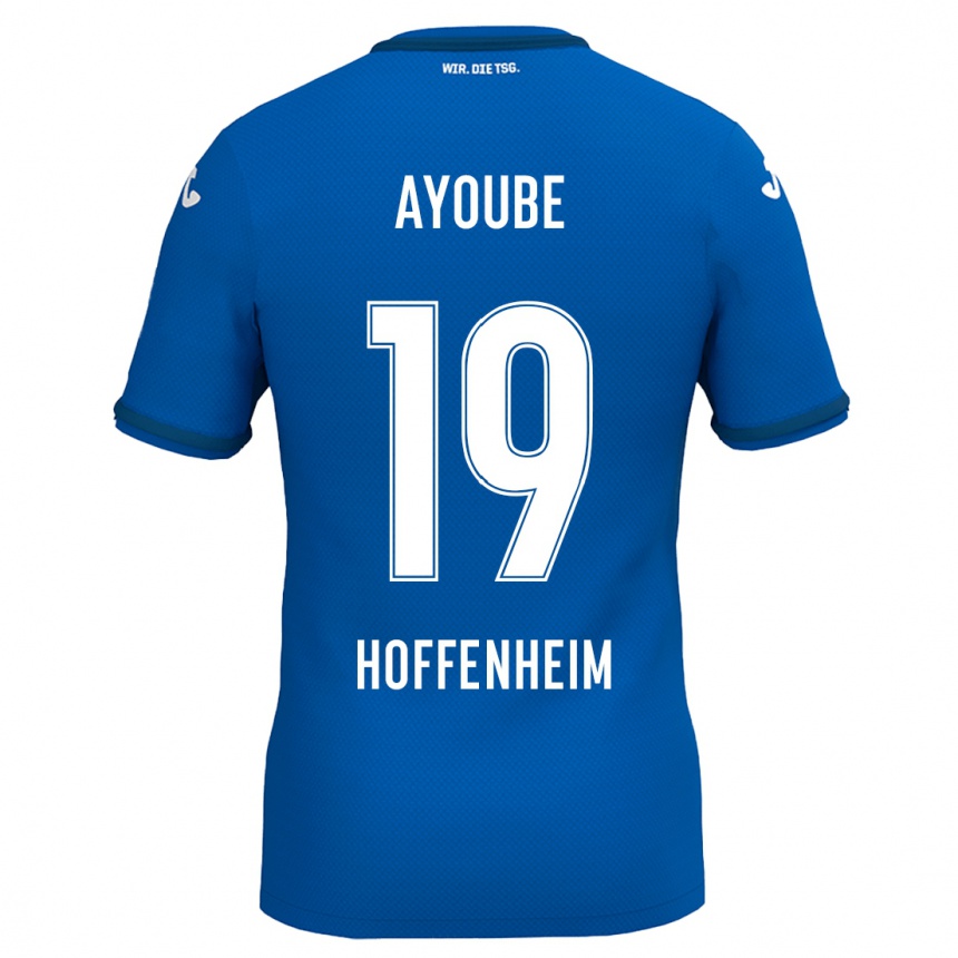 Kids Football Ayoube Amaimouni-Echghouyab #19 Royal Blue Home Jersey 2024/25 T-Shirt Australia