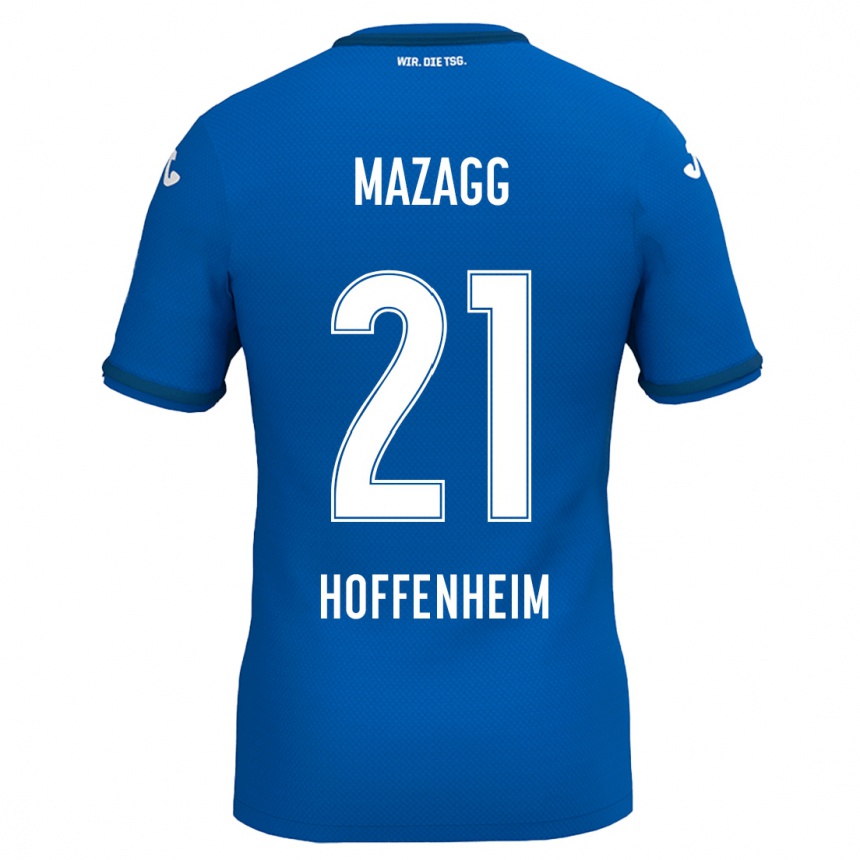 Kids Football Lukas Mazagg #21 Royal Blue Home Jersey 2024/25 T-Shirt Australia