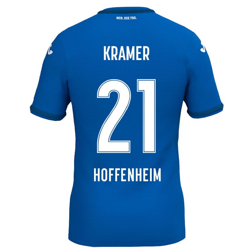 Kids Football Emil Kramer #21 Royal Blue Home Jersey 2024/25 T-Shirt Australia