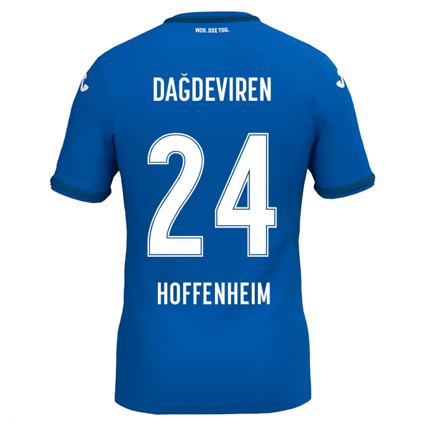 Kids Football Diren Dağdeviren #24 Royal Blue Home Jersey 2024/25 T-Shirt Australia