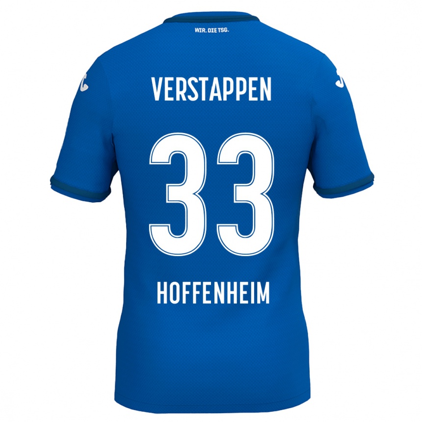 Kids Football Eric Verstappen #33 Royal Blue Home Jersey 2024/25 T-Shirt Australia