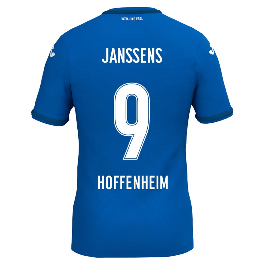 Kids Football Jill Janssens #9 Royal Blue Home Jersey 2024/25 T-Shirt Australia