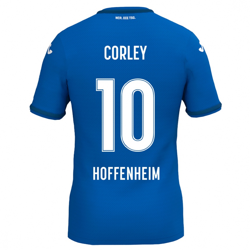 Kids Football Gia Corley #10 Royal Blue Home Jersey 2024/25 T-Shirt Australia