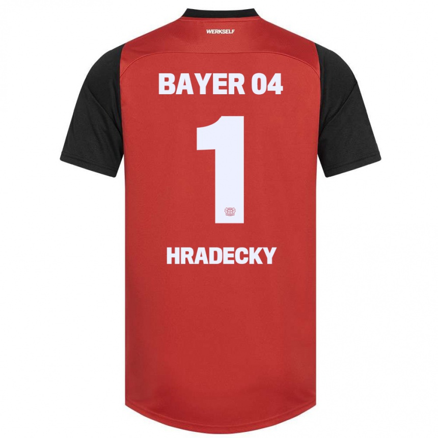 Kids Football Lukas Hradecky #1 Red Black Home Jersey 2024/25 T-Shirt Australia