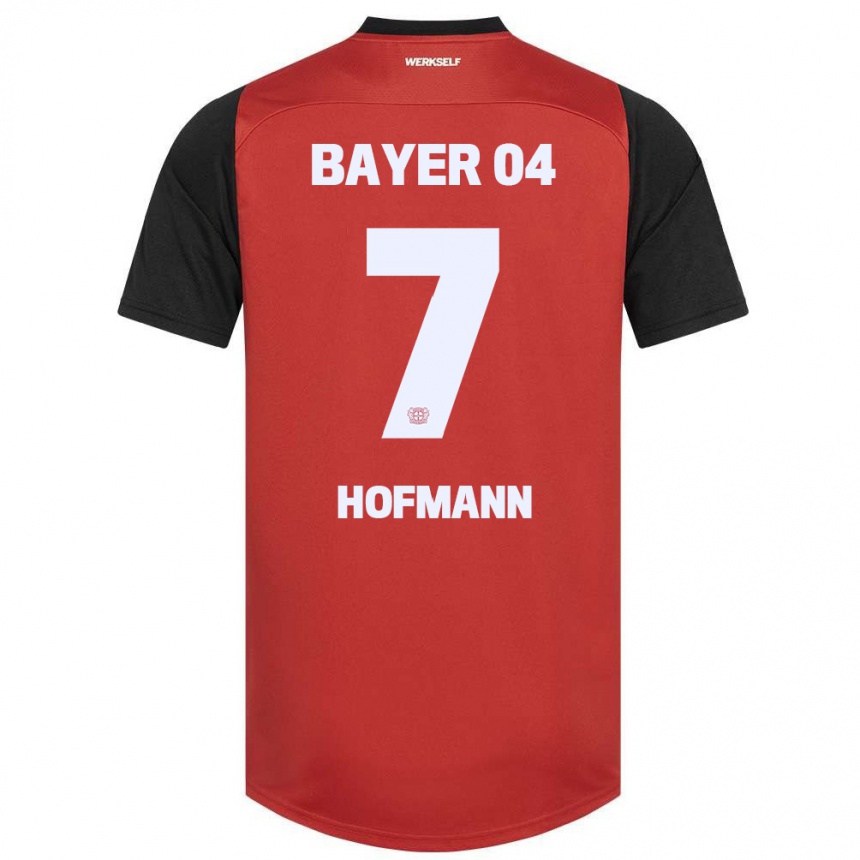 Kids Football Jonas Hofmann #7 Red Black Home Jersey 2024/25 T-Shirt Australia